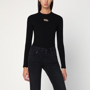 Diesel Black Ribbed M-Valari Sweater Women